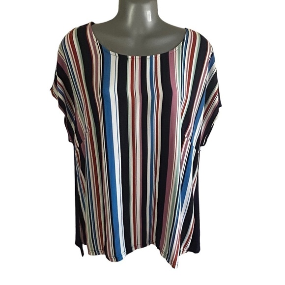 Avenue Multi Striped Blouse • NWT • Size: 14/16 - Picture 2 of 8